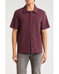 Truth - Short Sleeve Seersucker Button-Up Shirt - Lyst