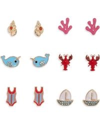 Leith - 6-Pack Sea Life Assorted Stud Earrings - Lyst