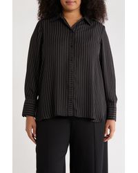 Max Studio - Circle Stripe Long Sleeve Button-Up Shirt - Lyst
