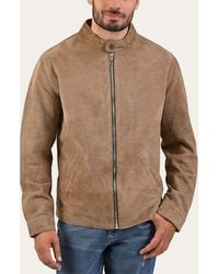 Frye - Cafe Leather Racer Jacket - Lyst