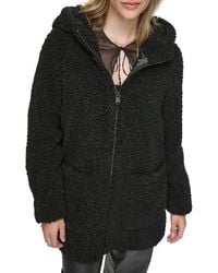 Andrew Marc - Seneca Faux Shearling Hooded Jacket - Lyst