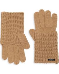 AllSaints - Mixed Stitch Gloves - Lyst