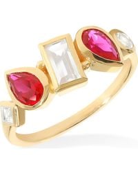 YS GEMS - Lab Created Ruby & Gemstone Ring - Lyst