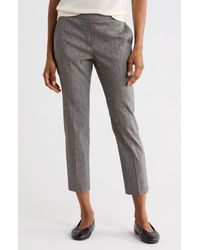 Theory - Treeca Linen Blend Crop Pants - Lyst