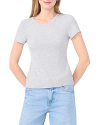 Halogen® - Rib Knit Jersey T-Shirt - Lyst