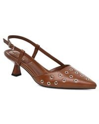 Nicole Miller - Grommet Pointed Toe Slingback Pump - Lyst