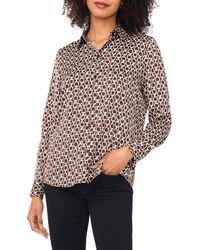 Vince Camuto - Satin Long Sleeve Button-Up Shirt - Lyst