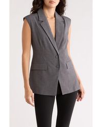 Leith - Sleeveless Blazer Vest - Lyst