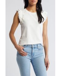Wit & Wisdom - Ruffle Sleeve Top - Lyst