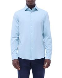 Bugatchi - Devon Micro Houndstooth Ooohcotton Button-Up Shirt - Lyst