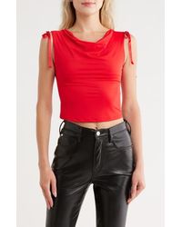 Vigoss - Ruched Slinky Tie Top - Lyst
