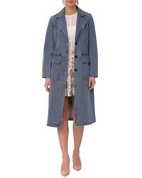 Avec Les Filles - Relaxed Blazer Denim Trench Coat - Lyst