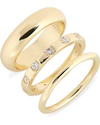 Nordstrom - Set Of 3 Mixed Cz Rings - Lyst
