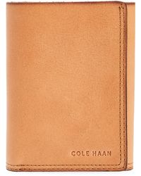 Cole Haan - Raw Cut Vachetta Trifold Wallet - Lyst