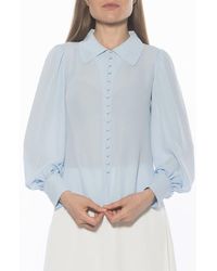 Alexia Admor - Rah Covered Button-Down Top - Lyst