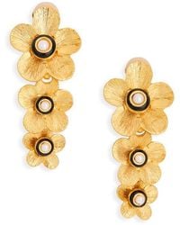 Kenneth Jay Lane - Flower Link Drop Earrings - Lyst