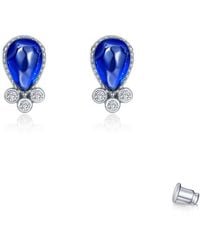 Lafonn - Lab Grown Sapphire & Simulated Diamond Stud Earrings - Lyst