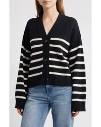 Rails - Geneva Stripe Wool & Cashmere Blend Cardigan - Lyst