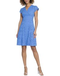 Maggy London - Embroidered Eyelet Cap Sleeve Fit & Flare Dress - Lyst