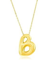 Simona - Bubble Initial Pendant Necklace - Lyst