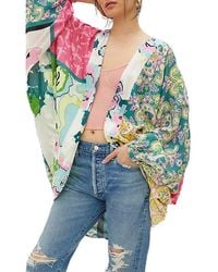Saachi - Mixed Pattern Open-Front Jacket - Lyst