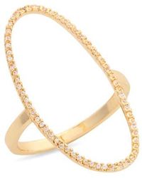 Nordstrom Rack - Cz Pavé Open Oval Ring - Lyst