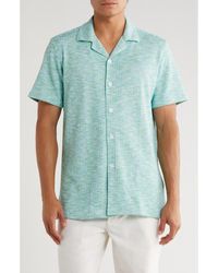 T.R. Premium - Mélange Short Sleeve Button-Up Shirt - Lyst