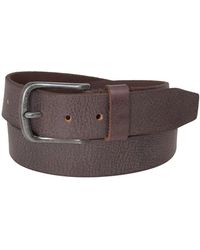 Vince Camuto Genuine Leather Buckle Belt - Brown