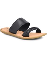 Børn - Cherita Braided Leather Slide Sandal - Lyst