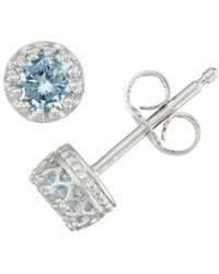 FZN - Sterling Stone Crown Stud Earrings - Lyst