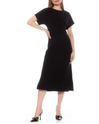 Alexia Admor - Cairo Short Sleeve Crossover Waist Midi Dress - Lyst