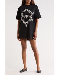 beaded t shirt dress White Sequin Embellished T-shirt Dress main image 0