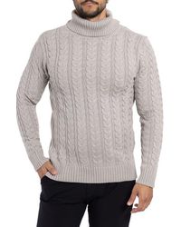 Xray Jeans - Cable Knit Turtleneck Sweater - Lyst