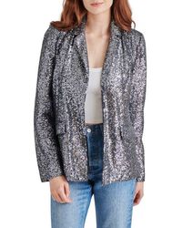 Steve Madden - Payton Sequin Open Front Blazer - Lyst