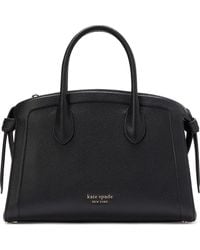 Kate Spade - Medium Knott Pebbled Leather Satchel - Lyst