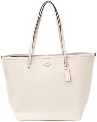 coach leather large street tote