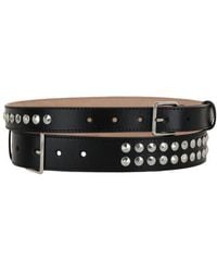 McQueen - Double Studded Leather Belt - Lyst