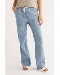 James Perse - Wide Leg Denim Pants - Lyst
