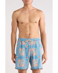 Scotch & Soda - New West Bandana Print Swim Trunks - Lyst