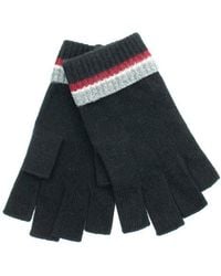 Portolano - Mini Stripe Fingerless Cashmere Gloves - Lyst