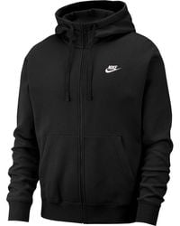 Nike - Club Zip-Up Logo Hoodie - Lyst