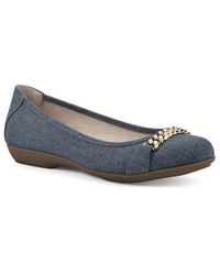 White Mountain - Chain Detail Slip-On Flats - Lyst