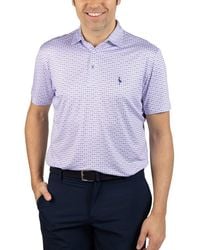 Tailorbyrd - Nested Diamond Print Performance Polo - Lyst