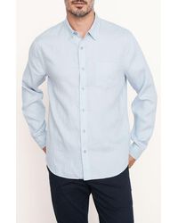 Vince - Linen Button-Up Shirt - Lyst