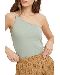 Wishlist - Rib One-Shoulder Tank - Lyst
