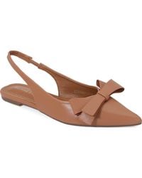 BERNESS - Cinnamon Bow Slingback Flat - Lyst