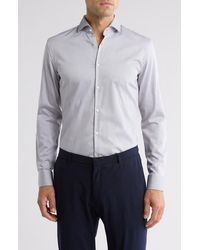 HUGO - Kason Slim Fit Easy Iron Cotton Dress Shirt - Lyst