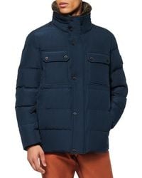 Marc New York - Godwin Water Resistant Puffer Coat With Faux Fur Collar - Lyst