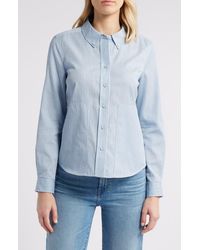 Wit & Wisdom - Stripe Cotton Blend Button-Down Shirt - Lyst