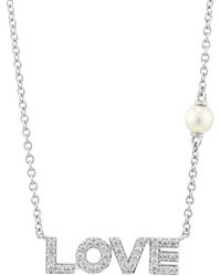 Nadri Love Pavé Pendant Necklace - White